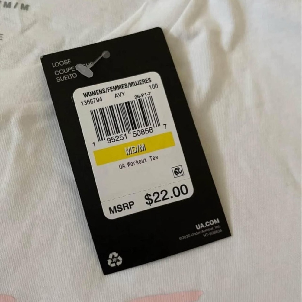 (NWT) The Under Armour Women's Classic White Tee, Medium - Picture 3 of 12